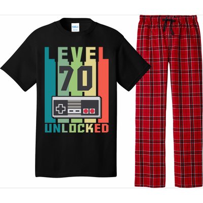 Level 70 Unlocked Funny Retro Gamer Birthday Pajama Set