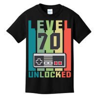 Level 70 Unlocked Funny Retro Gamer Birthday Kids T-Shirt