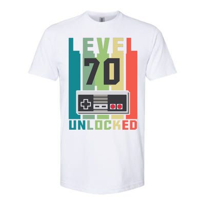 Level 70 Unlocked Funny Retro Gamer Birthday Softstyle® CVC T-Shirt