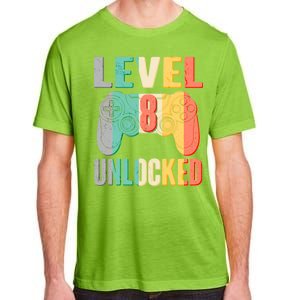 Level 8 Unlocked Eight Years Old Adult ChromaSoft Performance T-Shirt