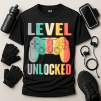 Level 8 Unlocked Eight Years Old Cooling Performance Crew T-Shirt