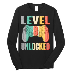 Level 8 Unlocked Eight Years Old Long Sleeve Shirt