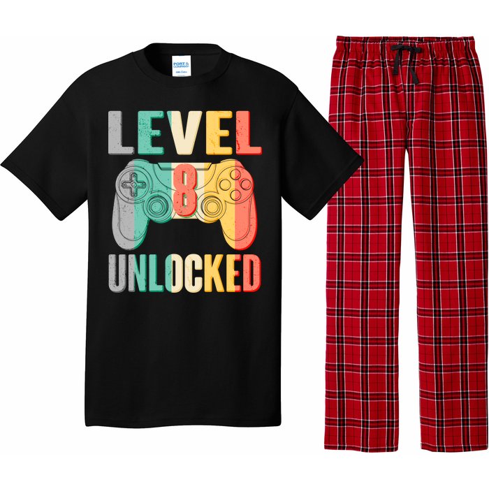 Level 8 Unlocked Eight Years Old Pajama Set