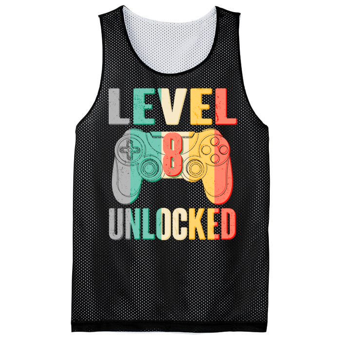 Level 8 Unlocked Eight Years Old Mesh Reversible Basketball Jersey Tank