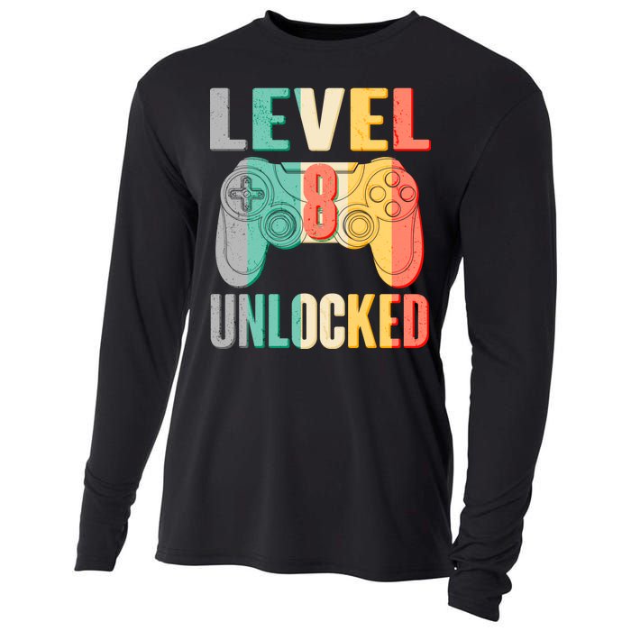 Level 8 Unlocked Eight Years Old Cooling Performance Long Sleeve Crew