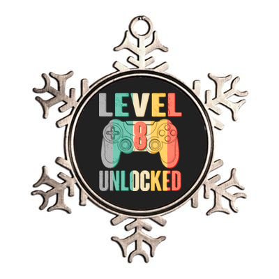 Level 8 Unlocked Eight Years Old Metallic Star Ornament