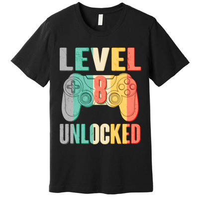 Level 8 Unlocked Eight Years Old Premium T-Shirt