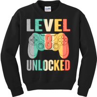 Level 8 Unlocked Eight Years Old Kids Sweatshirt