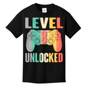 Level 8 Unlocked Eight Years Old Kids T-Shirt