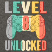 Level 8 Unlocked Eight Years Old Cotton Canvas Backpack