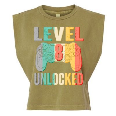 Level 8 Unlocked Eight Years Old Garment-Dyed Women's Muscle Tee