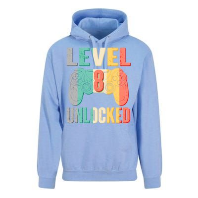 Level 8 Unlocked Eight Years Old Unisex Surf Hoodie