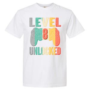 Level 8 Unlocked Eight Years Old Garment-Dyed Heavyweight T-Shirt