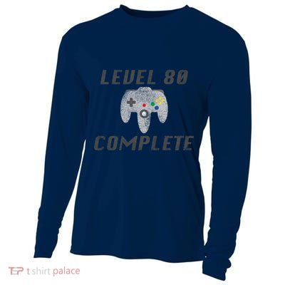 Level 80 Complete 80th Birthday Cooling Performance Long Sleeve Crew