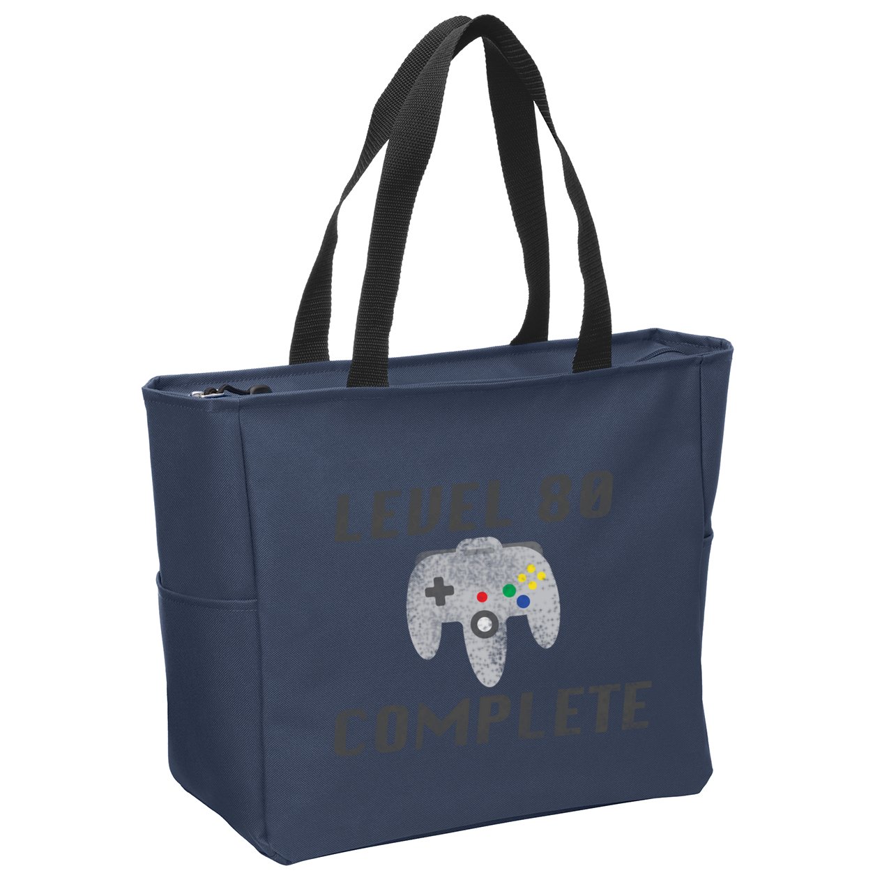 Level 80 Complete 80th Birthday Zip Tote Bag