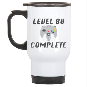 Level 80 Complete 80th Birthday Stainless Steel Travel Mug