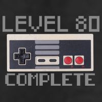 Level 80 Complete Retro Gamer 80th Birthday Adult Drive Performance Visor