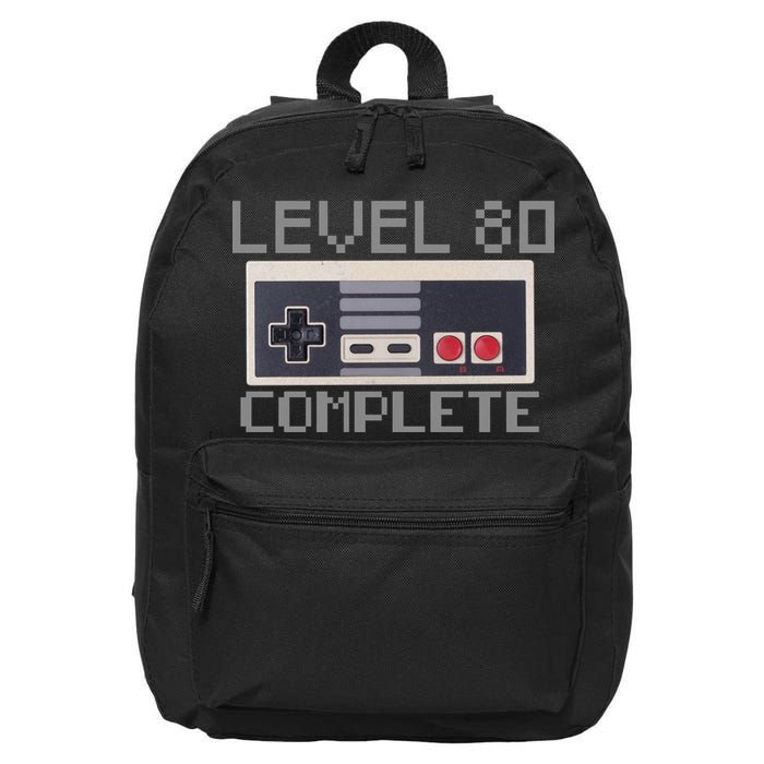 Level 80 Complete Retro Gamer 80th Birthday 16 in Basic Backpack