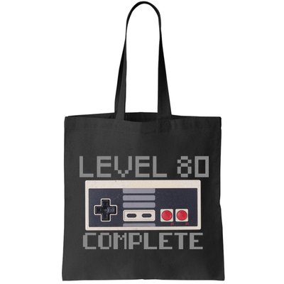 Level 80 Complete Retro Gamer 80th Birthday Bag