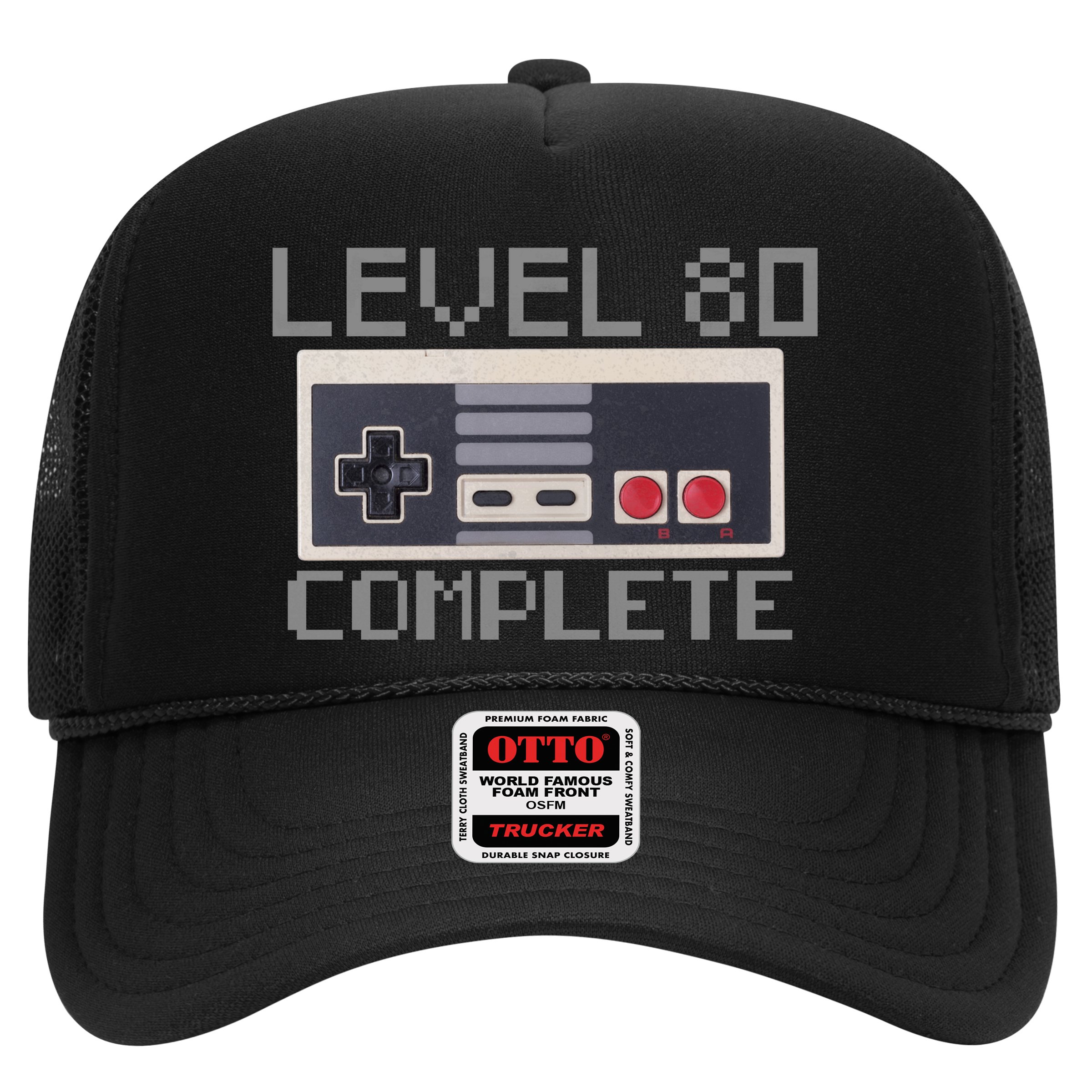 Level 80 Complete Retro Gamer 80th Birthday Hat