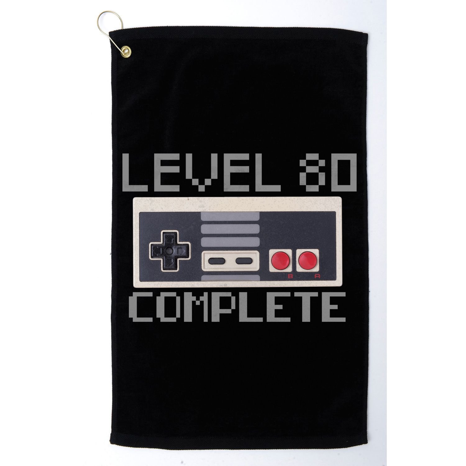Level 80 Complete Retro Gamer 80th Birthday Golf Towel