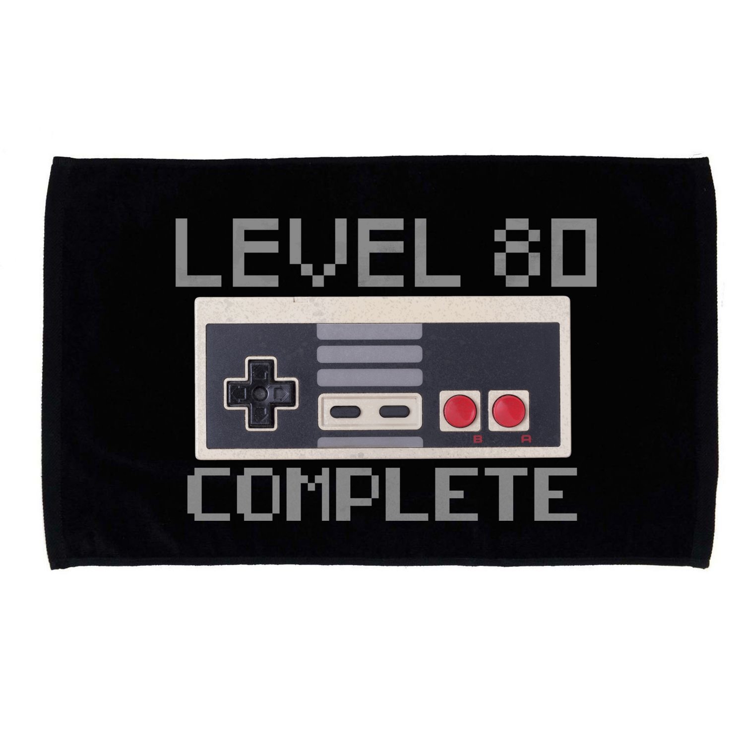 Level 80 Complete Retro Gamer 80th Birthday Microfiber Hand Towel