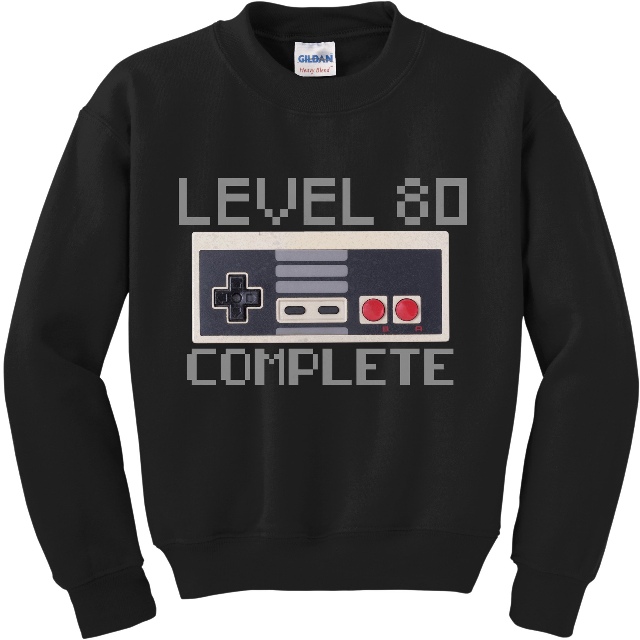 Level 80 Complete Retro Gamer 80th Birthday Kids Sweatshirt