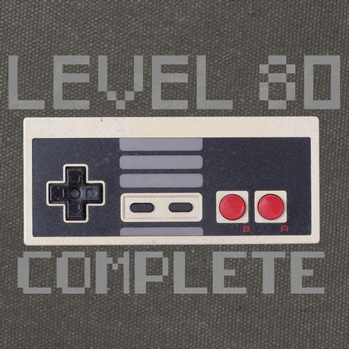 Level 80 Complete Retro Gamer 80th Birthday Cotton Canvas Backpack