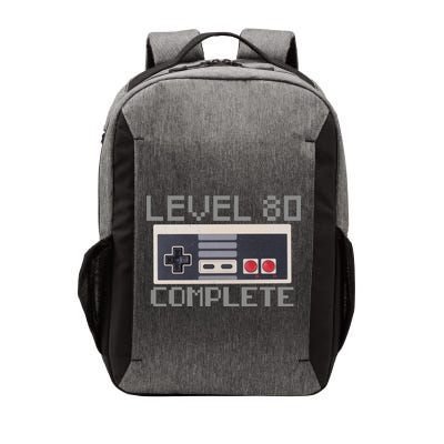 Level 80 Complete Retro Gamer 80th Birthday Vector Backpack