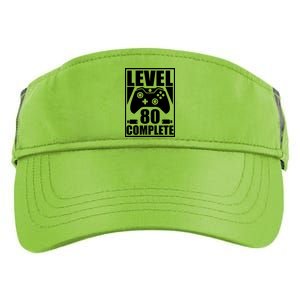 Level 80 Complete Video Gamer 80th Birthday Adult Drive Performance Visor