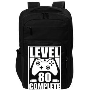 Level 80 Complete Video Gamer 80th Birthday Impact Tech Backpack