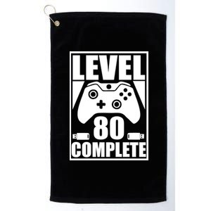 Level 80 Complete Video Gamer 80th Birthday Platinum Collection Golf Towel