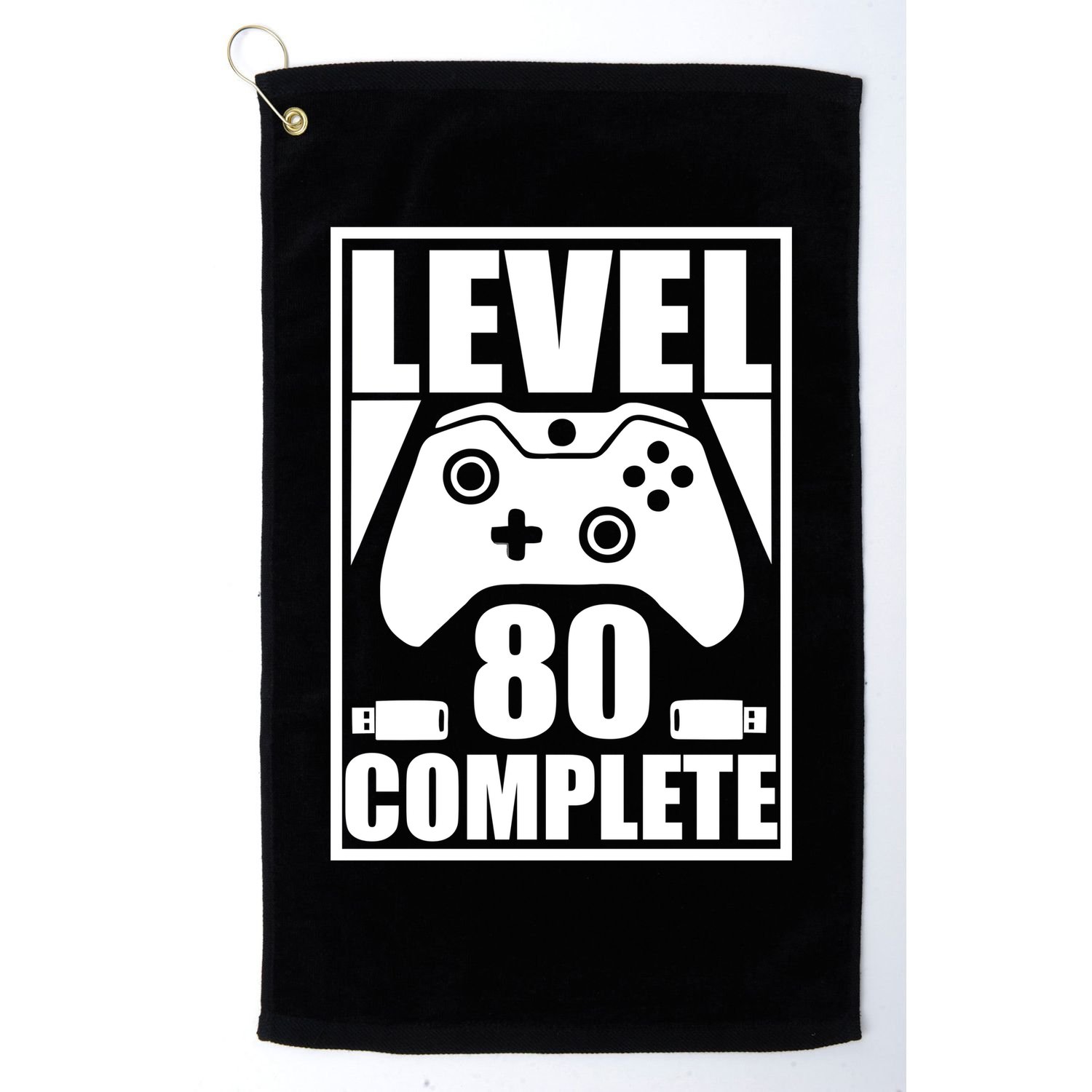 Level 80 Complete Video Gamer 80th Birthday Golf Towel