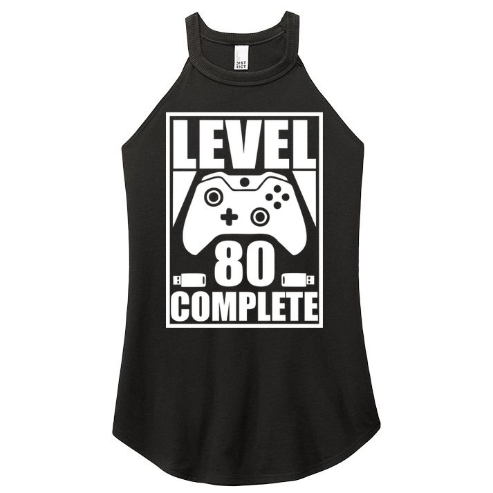 Level 80 Complete Video Gamer 80th Birthday Women's Perfect Tri Rocker Tank