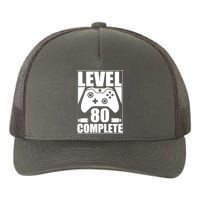 Level 80 Complete Video Gamer 80th Birthday Yupoong Adult 5-Panel Trucker Hat