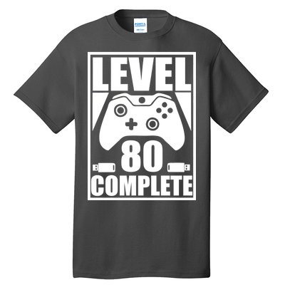 Level 80 Complete Video Gamer 80th Birthday Tall T-Shirt