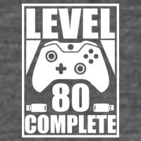 Level 80 Complete Video Gamer 80th Birthday 7-Panel Snapback Hat