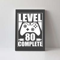 Level 80 Complete Video Gamer 80th Birthday Canvas