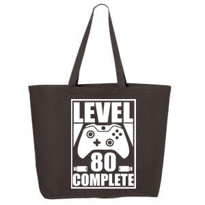 Level 80 Complete Video Gamer 80th Birthday 25L Jumbo Tote