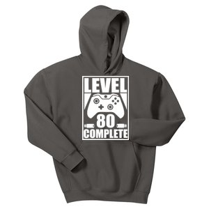 Level 80 Complete Video Gamer 80th Birthday Kids Hoodie