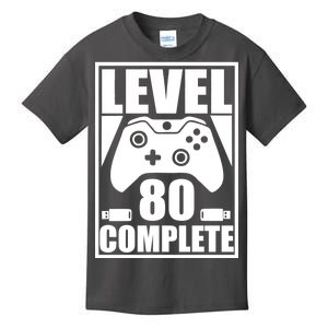 Level 80 Complete Video Gamer 80th Birthday Kids T-Shirt