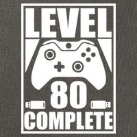 Level 80 Complete Video Gamer 80th Birthday Cotton Canvas Backpack