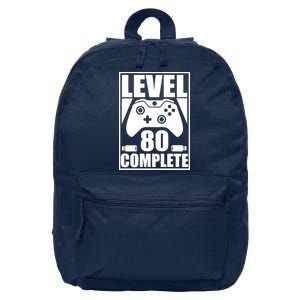 Level 80 Complete Video Gamer 80th Birthday 16 in Basic Backpack