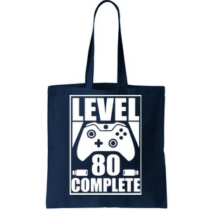 Level 80 Complete Video Gamer 80th Birthday Tote Bag