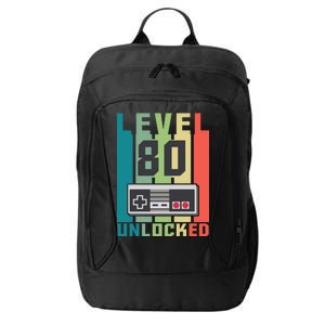 Level 80 Unlocked Funny Retro Gamer Birthday City Backpack