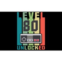 Level 80 Unlocked Funny Retro Gamer Birthday Bumper Sticker