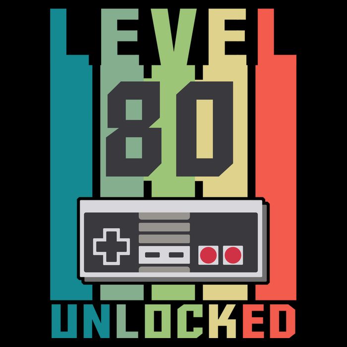 Level 80 Unlocked Funny Retro Gamer Birthday Baby Bodysuit