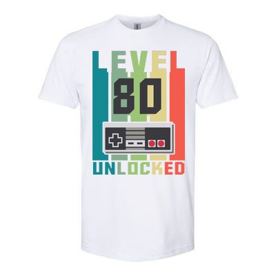 Level 80 Unlocked Funny Retro Gamer Birthday Softstyle CVC T-Shirt