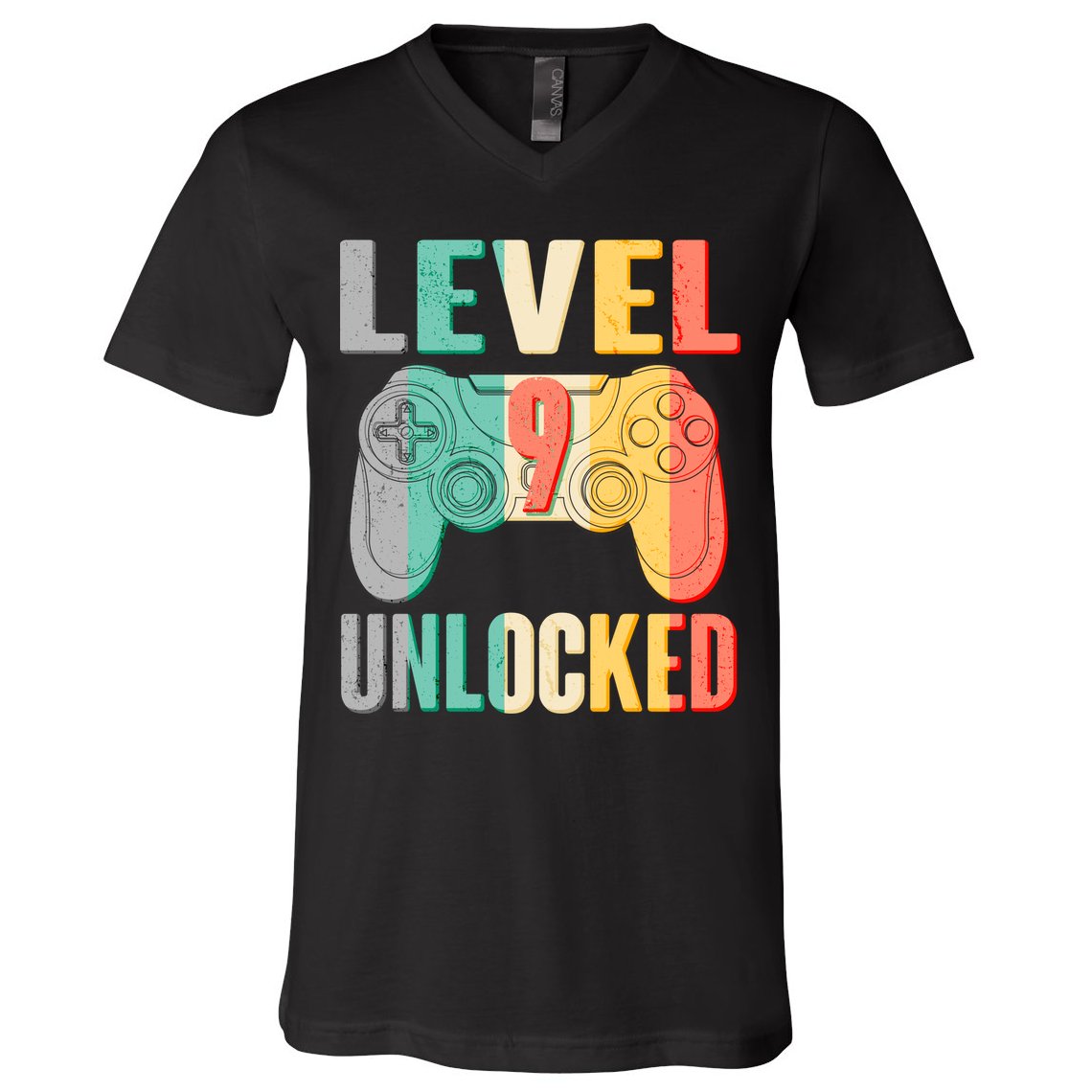 Level 9 Unlocked Nine Years Old V-Neck T-Shirt