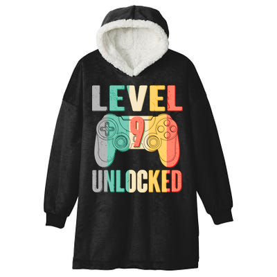 Level 9 Unlocked Nine Years Old Hooded Wearable Blanket